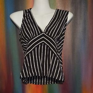 Banana Republic Black and White Chevron Tank Top
